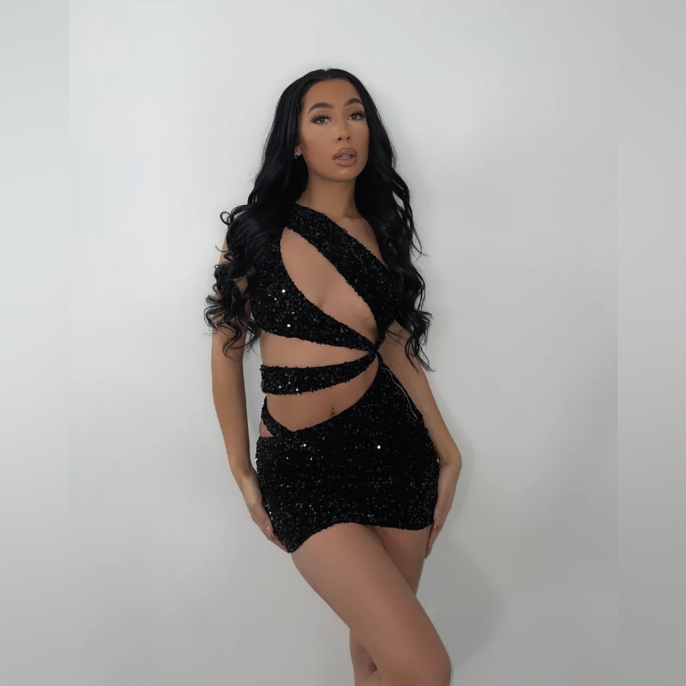 Algist Black Sequin Dress